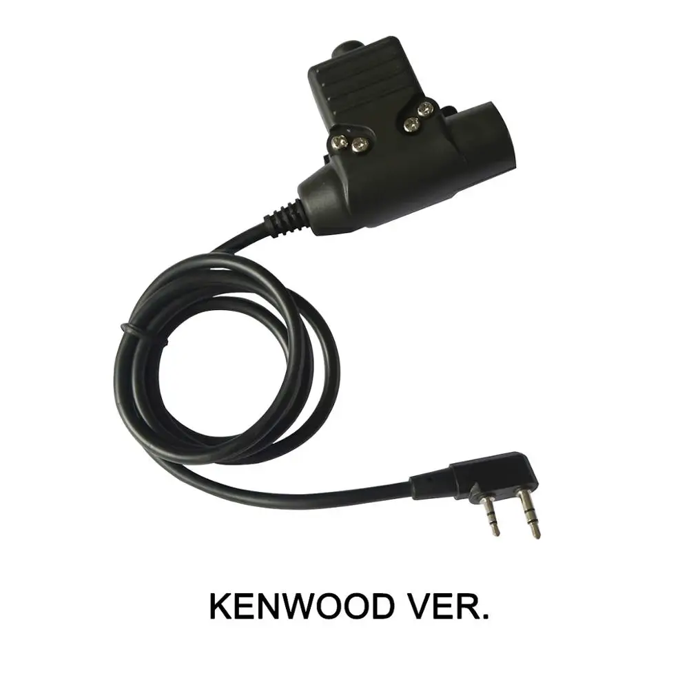 Kenwood U94 PTT тактическая система Военная гарнитура адаптер Plug Push to Talk для Kenwood/Motorola 2-way/Motorola/ICOM/Midland/Phone - Цвет: Kenwood