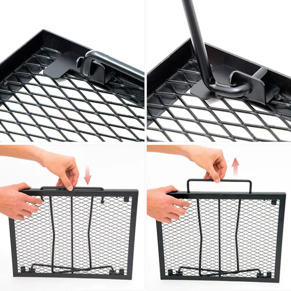 Портативный складной стол для барбекю костер тяжелый стальной гриль отдыха на