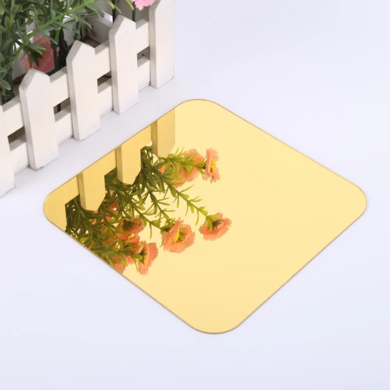 2020 6 шт./лот 3D акриловые квадратные зеркальные настенные наклейки серебряные