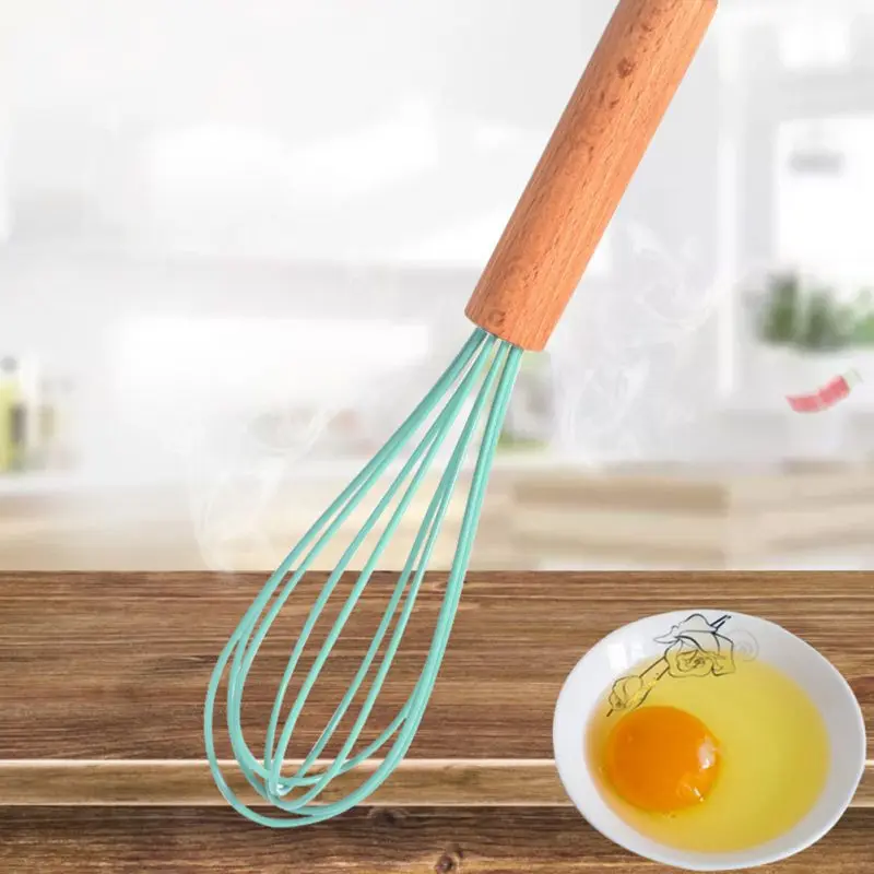 

Kitchen Handheld Mixer Balloon Wire Egg Beater Tool Silicone Eggbeater Handle Whisk Kitchen Egg Tools