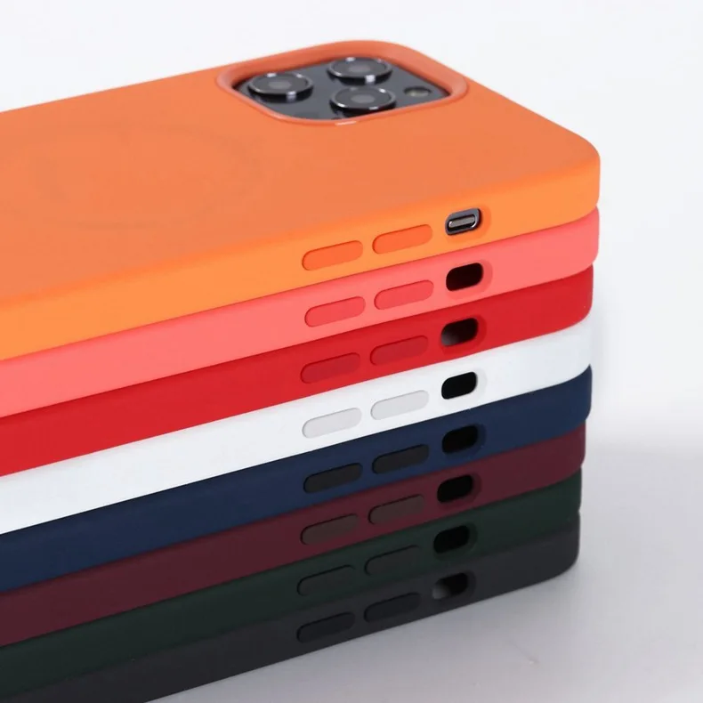 

Magnetic Original Liquid Silicone TPU Case For iPhone 12 Pro Max For Magsafe With Animation Case For iPhone 12 Mini 12Pro Cover