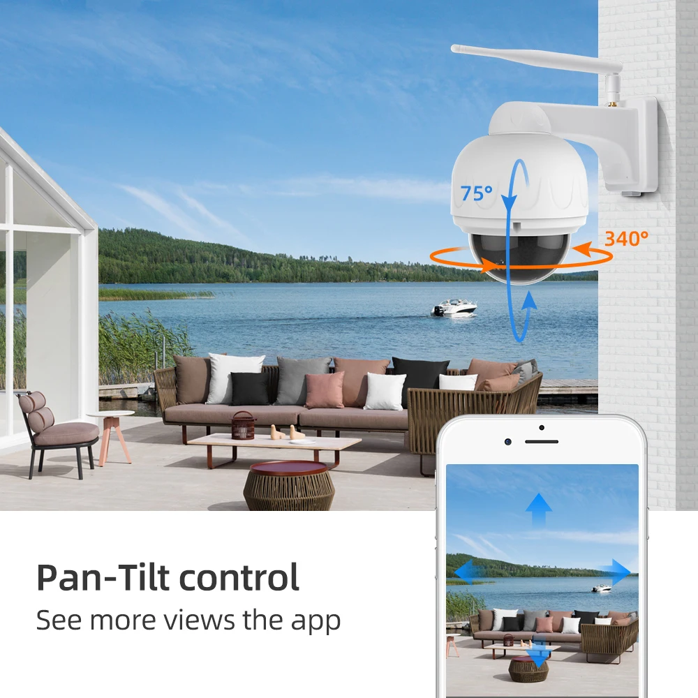 Vstarcam HD 1080P 4X зум ip-камера Wifi Открытый IP66 водонепроницаемый PTZ скоростной купольный встроенный CCTV Микрофон камера безопасности