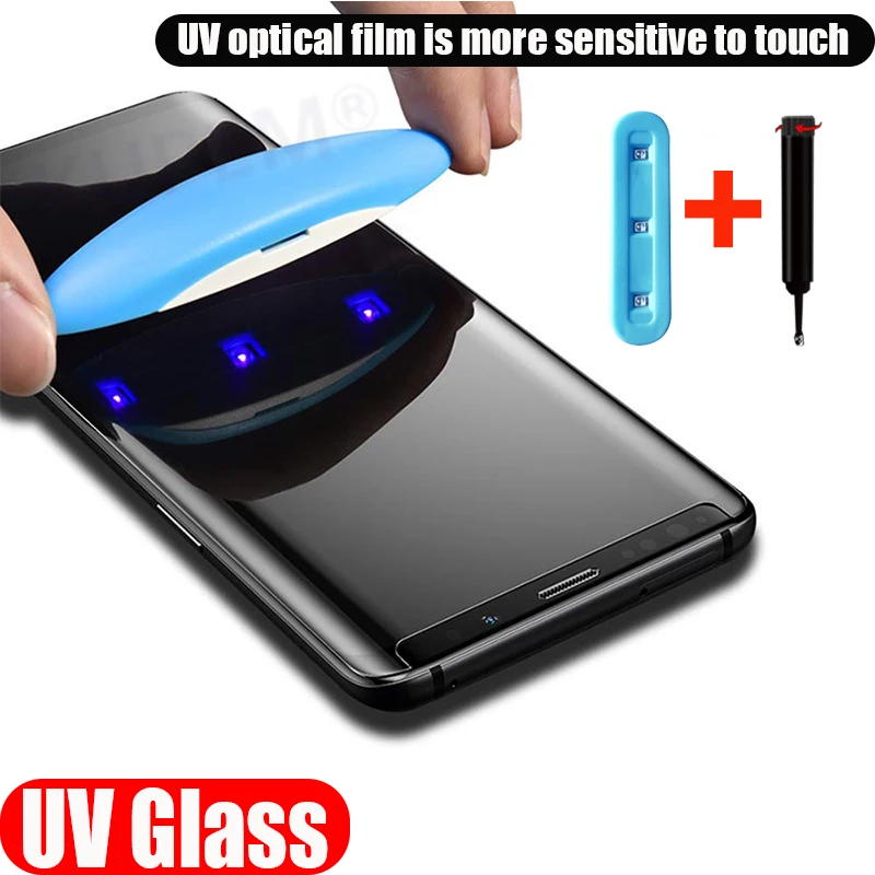Закаленное стекло с УФ-защитой для Samsung Galaxy S10 Plus S9 S8 защита экрана S20 S21 S10e 5G S 9 8 10 e