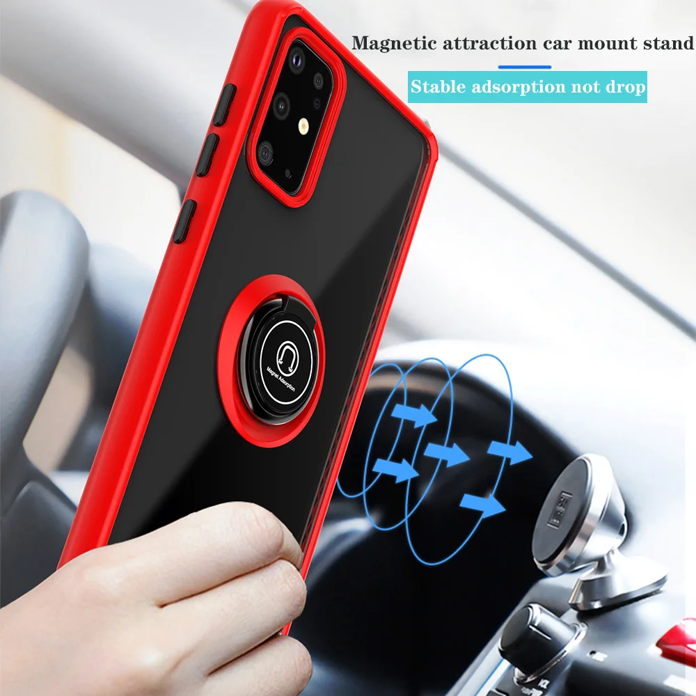 

Camera Protection Case For Samsung A40 A50 A51 A71 S20 Ultra S10 Plus Magnetic Ring Bracket Holder Luxury Shockproof Full Cover