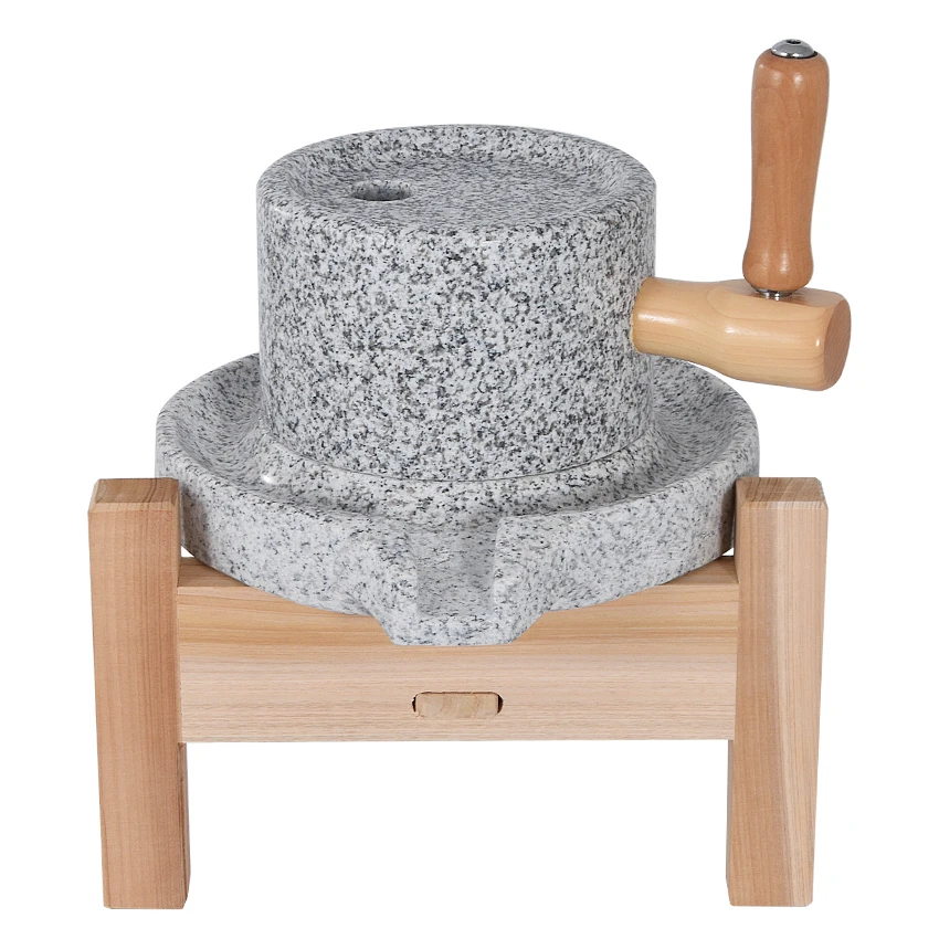 Family granite stone mil grinder mill Soy milk hemp Material With old fir shelf Handmade small | Бытовая техника