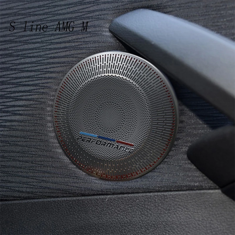 Car styling audio speaker door loudspeaker trim Auto sticker cover for bmw e90 3 series e84 X1 For M Performance Decorative ring