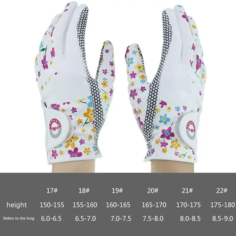 Спортивные перчатки для гольфа hobbylan 1 пара кожаных цветных перчаток женщин и с