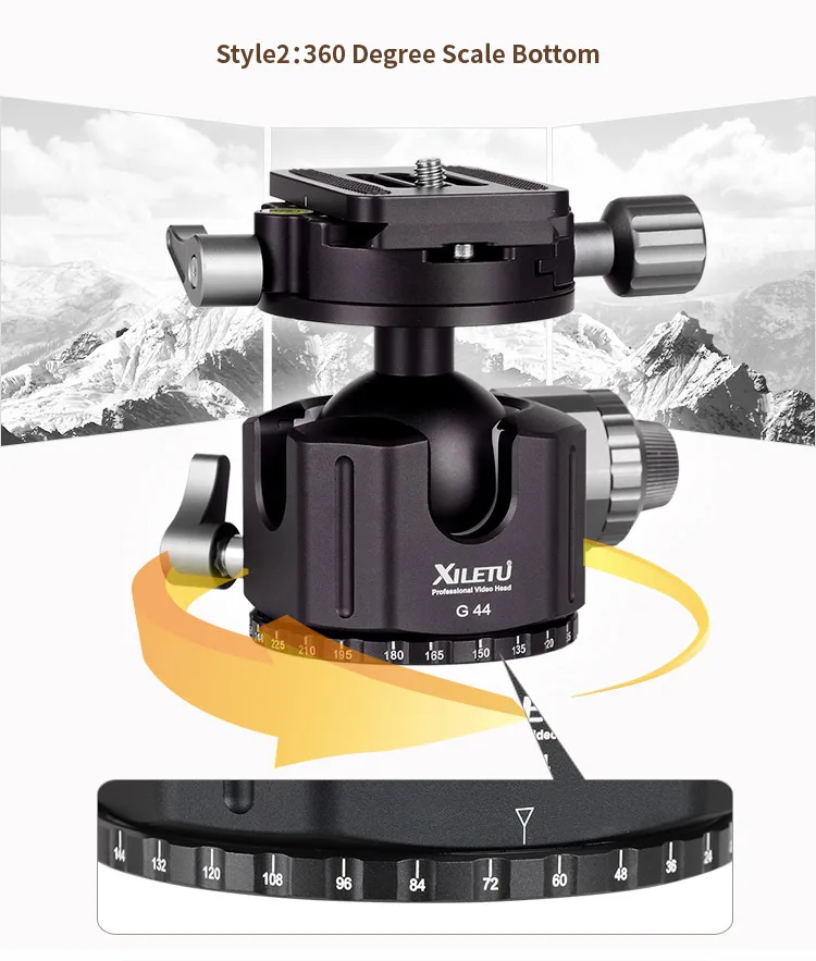 XILETU XLS-284C+ G44 Профессиональная фотография Штатив из углеродного волокна 360 градусов панорамная шаровая Головка Для Dslrs камер