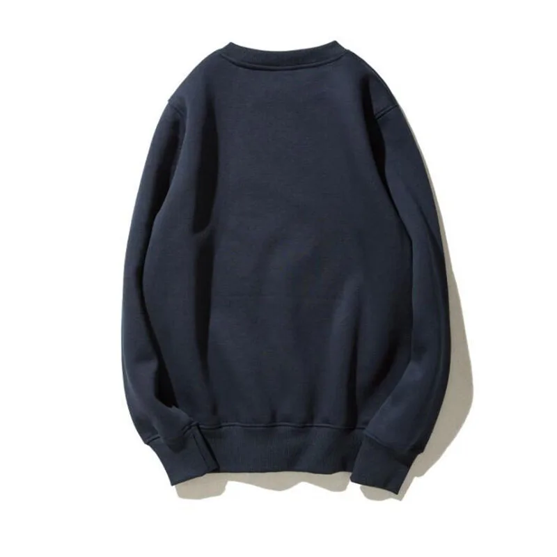 

Have Eyes-Men Women Round Neck Long Sleeve Sweatshirt Double Love Sweater Cotton Embroidered Sweatshirt Loose Velvet 2021