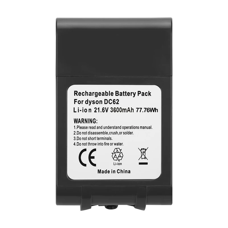 

Rechargeable Li-ion battery 21.6V 3600mAh for Dyson V6 vacuum cleaners DC58 DC59 DC74 DC61 DC62 SV05 SV07 SV09 SV06 SV03 Battery