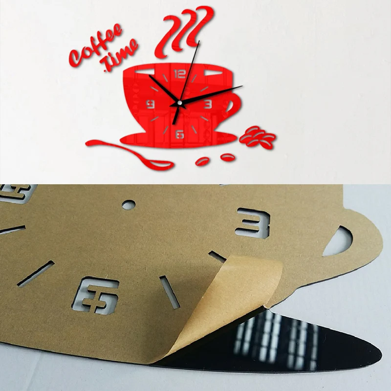 Акриловые настенные часы 3D сделай сам Современное украшение для кухни и дома