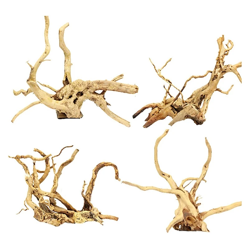 

10Pcs Irregular Shape Aquarium Driftwood Branches Small Reptiles Trunk Wood Fish Tank Decoration Assorted Plant Stump Decor