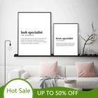 WTQ ресницы специализированная четкость Холст Картина плакаты печать бровей специальные цитаты ресницы бровей салон красоты украшение для дома