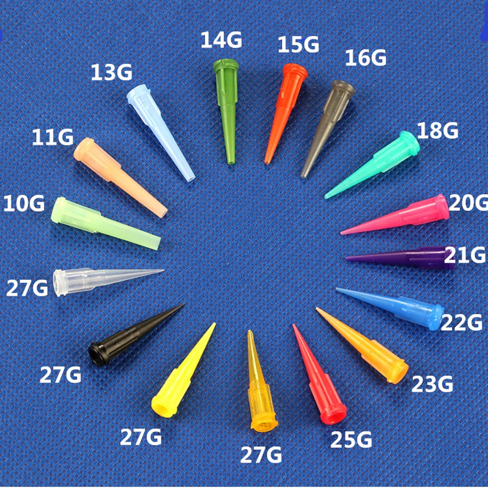 

100 шт., конусные иглы для дозирования клея, 10-30 г