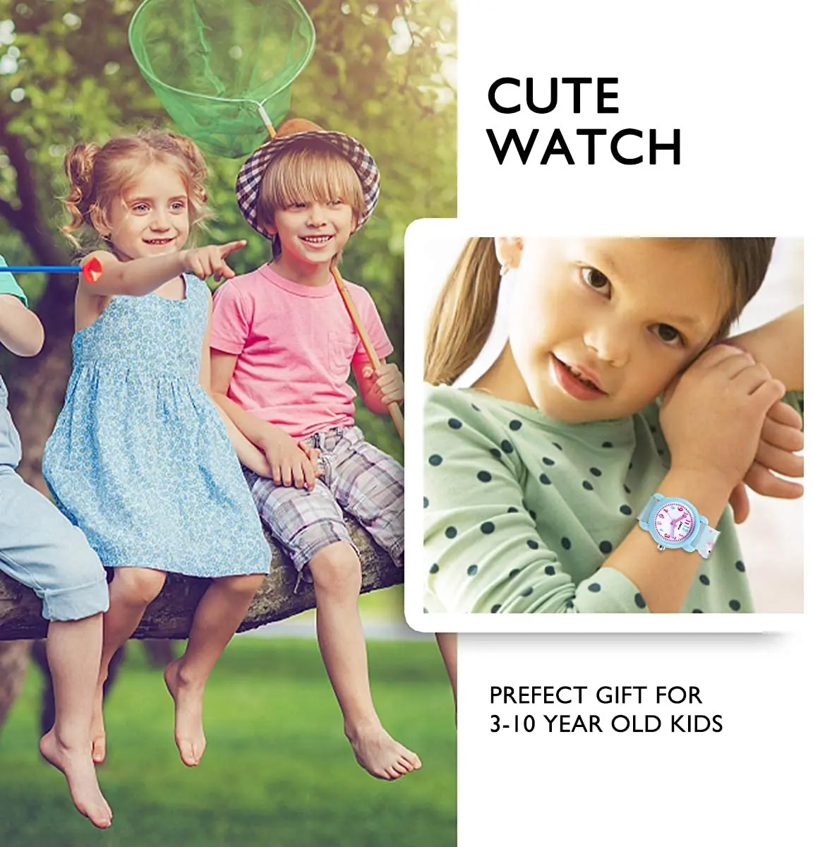 

Kids Watch,Girls Watch 3D Cute Cartoon Waterproof Silicone Children Toddler Wrist Watch For 3-10 Year Girls Little Child