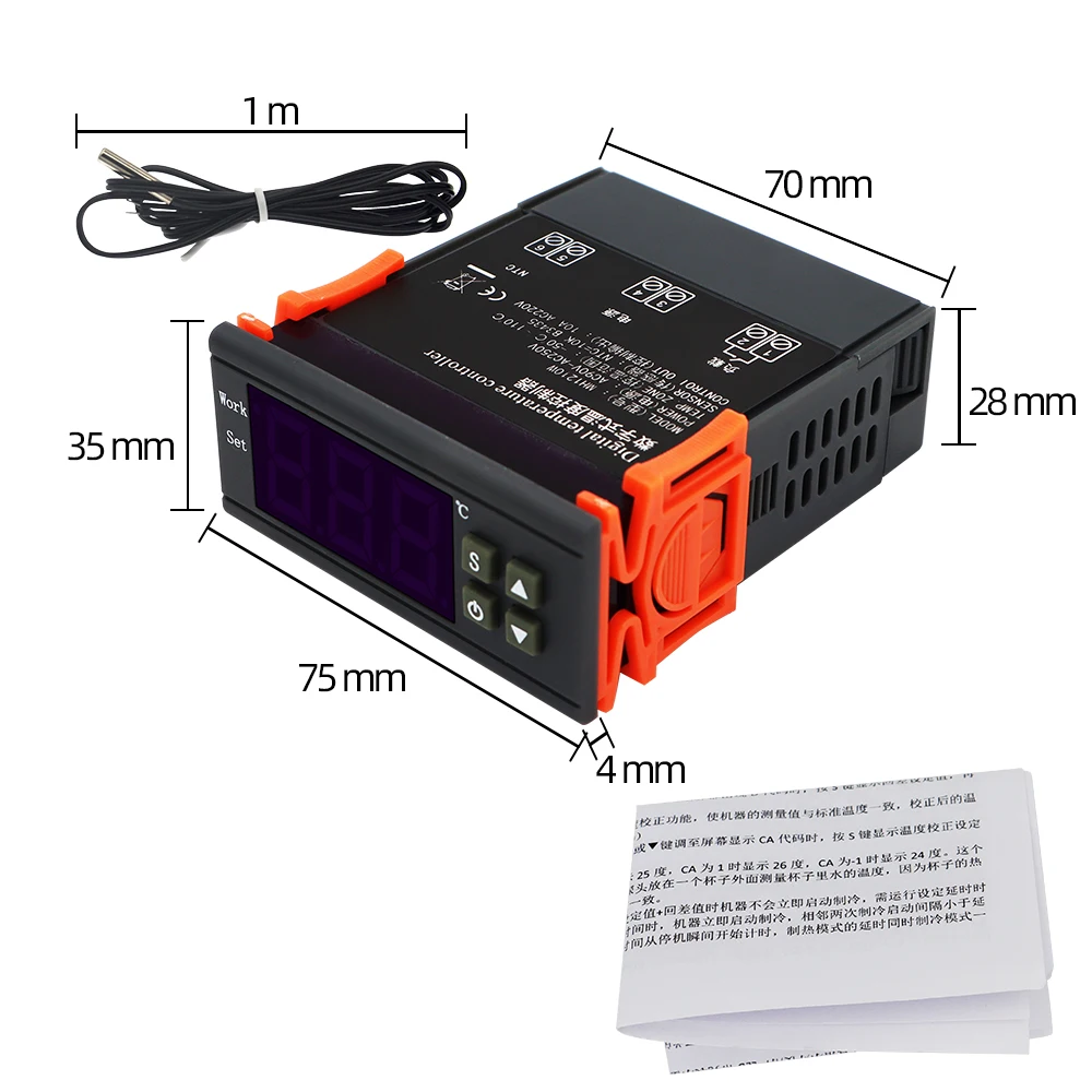 MH1210W Температура Управление Термостат контроллер термометра Терморегулятор