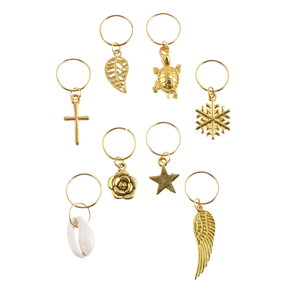 

11 Styles Metal African Hair Rings Dread Jewelry Braid Dreadlock Beads Clips Charms Hair Jewelry Decoration Accessories 2021 New