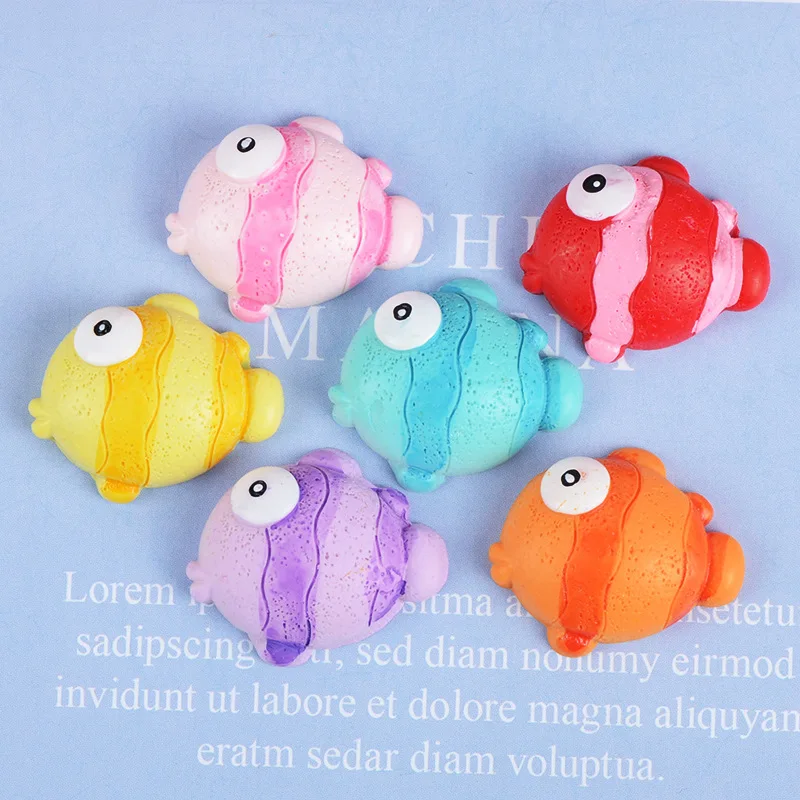 

20/50Pc Cartoon Kiss Fish Marine Series Embellishments DIY Crafts Scrapbooking Hair Accessories Brooch Phone Shell Arts Decor