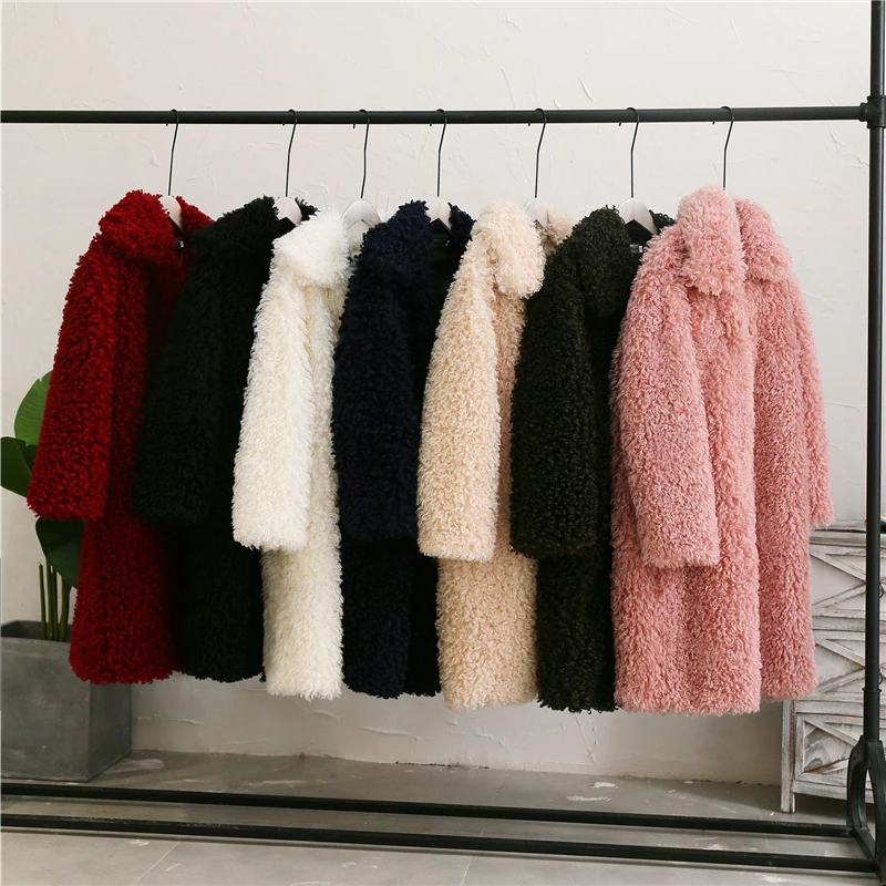 Женское меховое пальто средней длины Зимняя мода 2020 новое утепленное с длинными