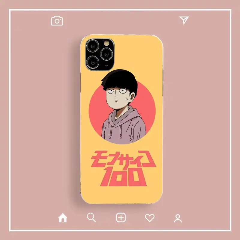 Mob psycho 100 Shigeo Kageyama anime Phone Case for iphone 13 8 7 6 6S Plus X 5S SE 2020 XR 11 12mini pro XS MAX