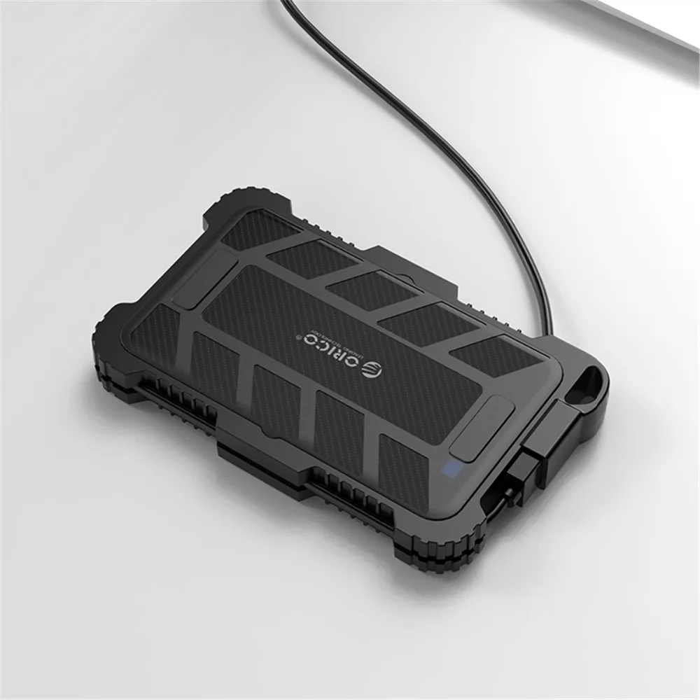 ORICO 2,5 дюймов USB3.0 HDD чехол с крюком для наружного водонепроницаемого ударопрочного пылезащитного жесткого диска коробка для жесткий диск, SSD, корпус