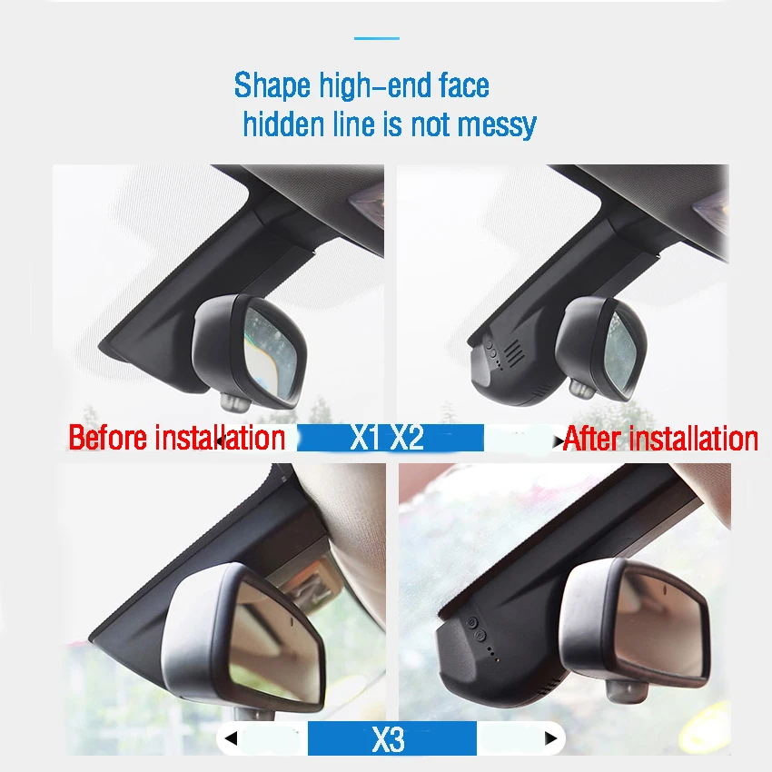 Car DVR Wifi Video Recorder Dash Cam Camera for BMW 3 series 2015 2016 2017 high quality Night vision full hd CCD | Автомобили и