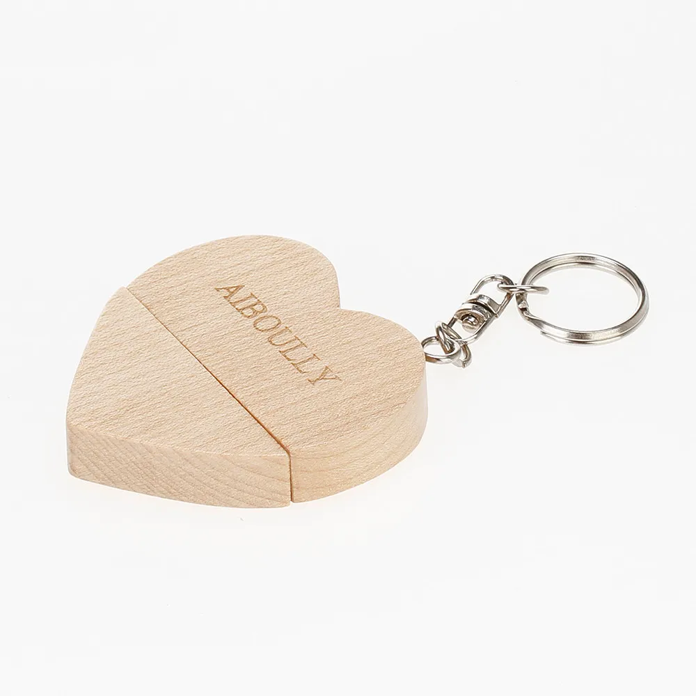 

Customizable Company Logo Wooden Heart Usb Flash Drive Pendrive2.0 4Gb 8Gb 16Gb 32Gb 64Gb 128Gb Usb Flash Drive Memory Stick