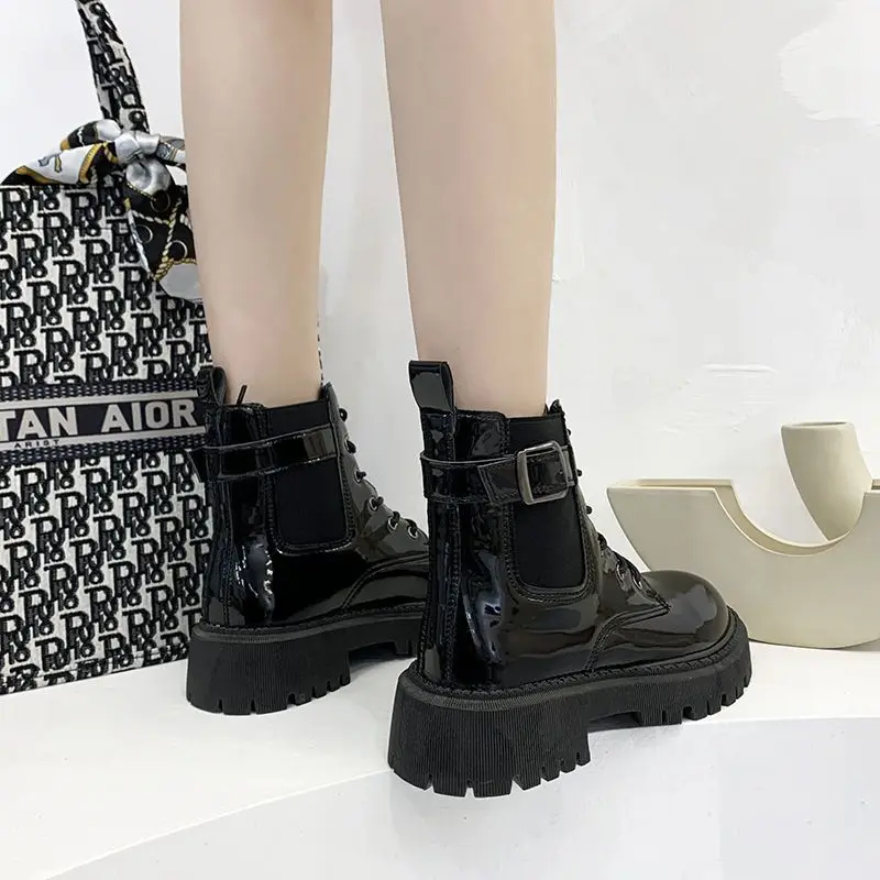Осенне-зимние новые студенческие корейские Универсальные женские ботинки Harajuku в