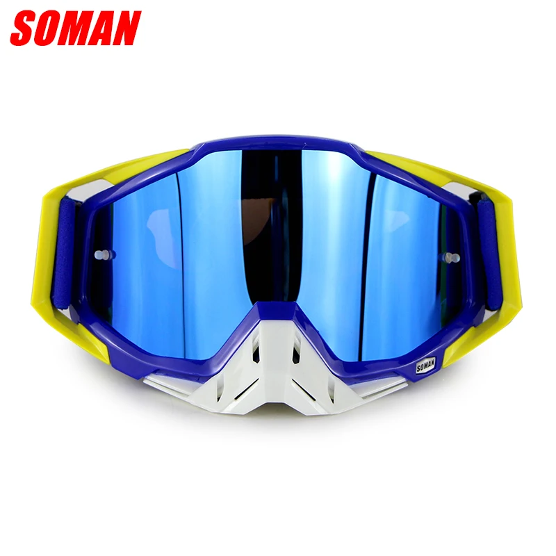 Очки SOMAN бренд мотокросса óculos okulary ATV Casque Gafas gyozlhuk мотоциклетные очки Гонки Байк