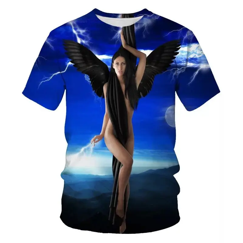 

3D Printing Sexy Beauty T-Shirt Summer Short-Sleeved Fashion Men's And Women's T-Shirt Hip-Hop Streetwear Oversized O-Neck Shirt