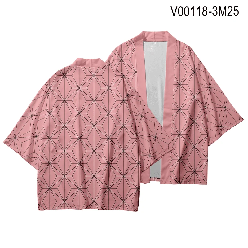 V00118 WAMNI Кардиган для мужчин кимоно летняя уличная японский аниме костюм самурая кимоно haori рубашка-кимоно человек Забавный 3D принт - Цвет: V00118