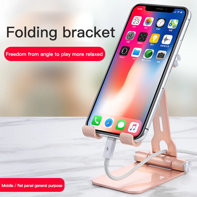 

Aluminum Alloy Mobile Phone Tablet Universal Bracket Double Folding Mobile Phone Bracket Brack Rack For Mobile Phones And Tablet