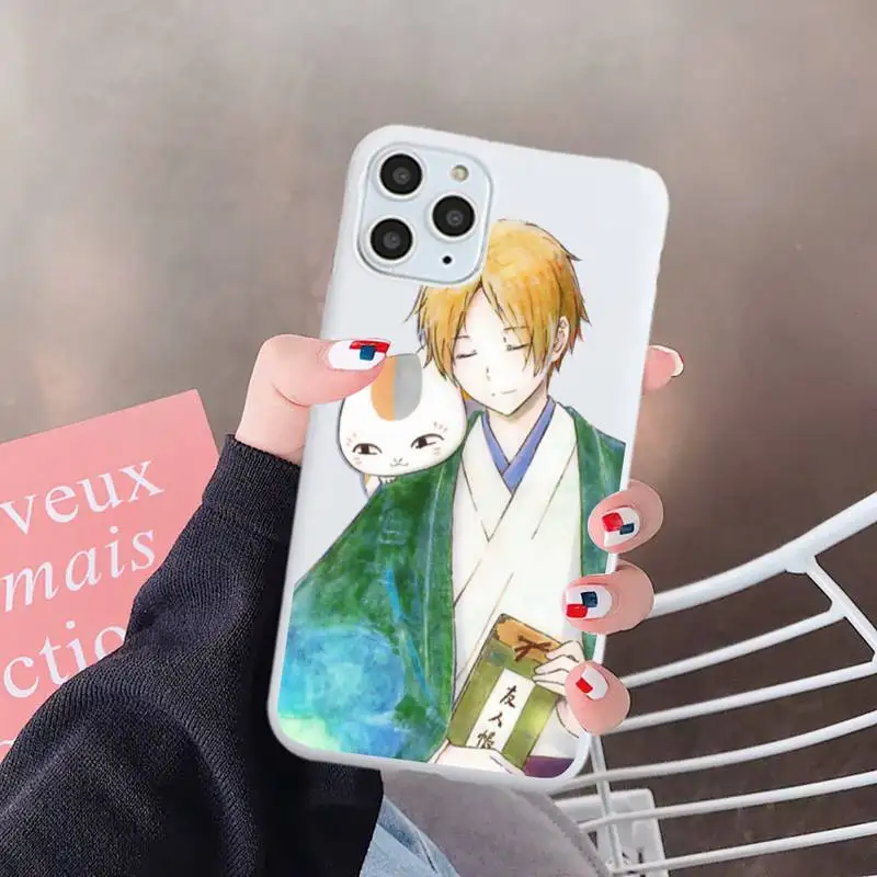 

Japan anime Natsume's Book of Friends Phone Case Candy Color for iPhone 6 7 8 11 12 s mini pro X XS XR MAX Plus