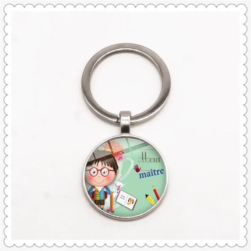 

Fashion teacher gift keychain super teacher best gift cartoon key ring jewelry
