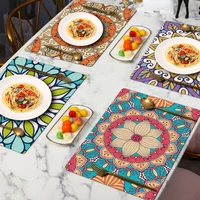 placemat kitchen tableware coasters bar mat 30cmx45cm pu leather washable heat insulation table mat kitchen accessories