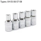 Набор торцевых головок в форме звезды, 14 дюйма, E-образный торцевой ключ, E4, E5, E6, E7, E8, аксессуары для авторемонта, 5 шт.