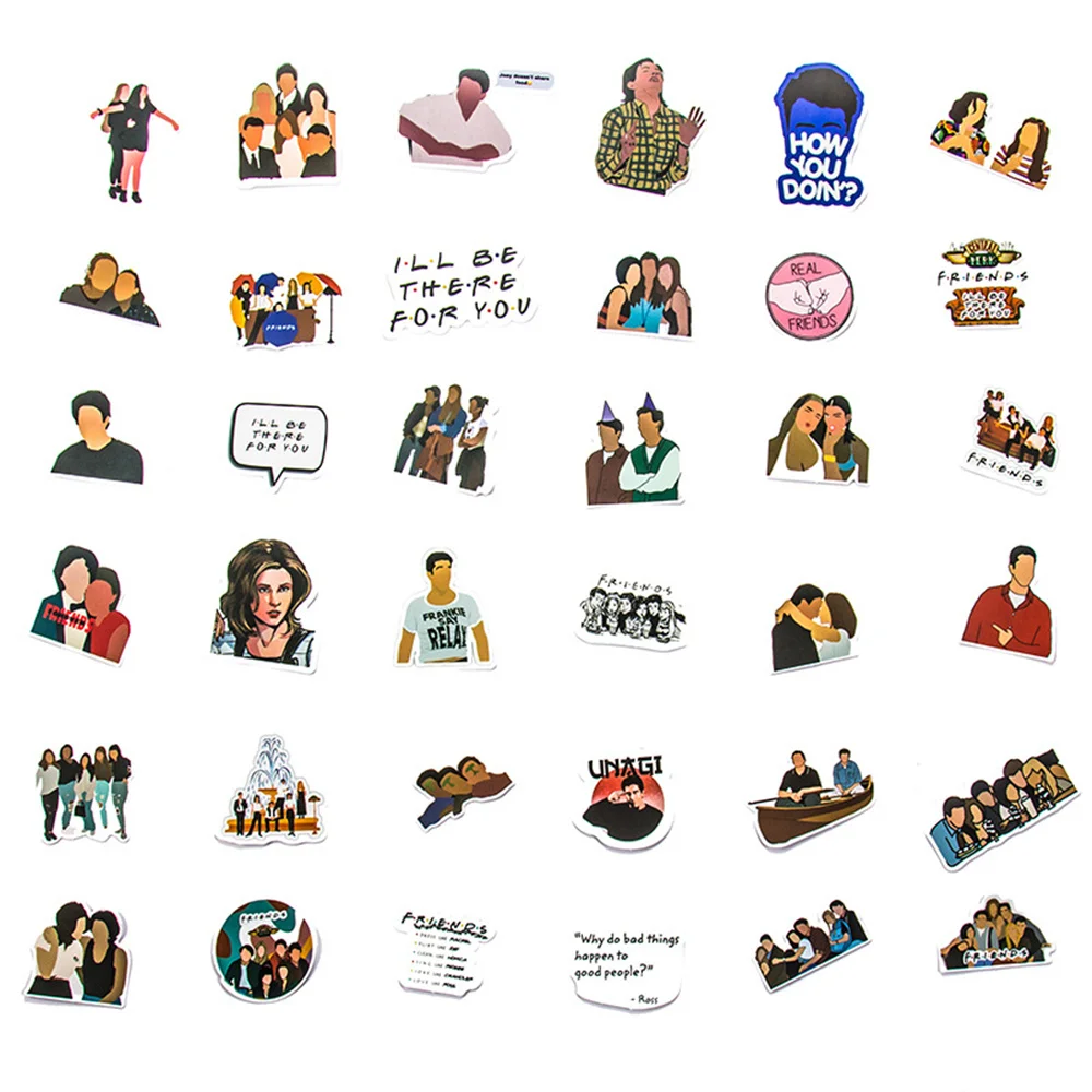 10/30/50PCS New American TV Series Friends, Suitcase Luggage Trolley Case Electric Car Computer Waterproof Sticker Wholesale images - 6