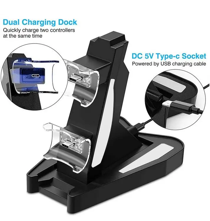 Зарядное устройство для контроллера PS5 с двумя USB-портами док-станция быстрой