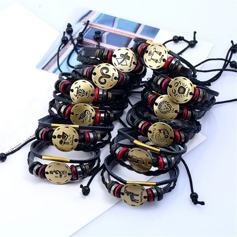 Винтаж 12 Созвездие ювелирных изделий Козерога Водолей рыбы Овен Телец Gemini Рак Leo