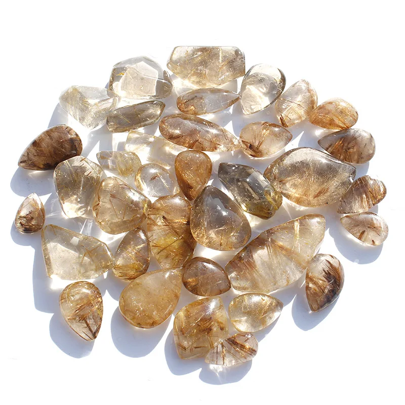 

1 шт. полированный натуральный Золотой Рутиловый кристалл