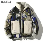 Горячая Распродажа, мужская осенне-зимняя кожаная камуфляжная куртка, мужские толстые теплые пуховики, пальто, винтажные мужские повседневные мотоциклетные пуховики