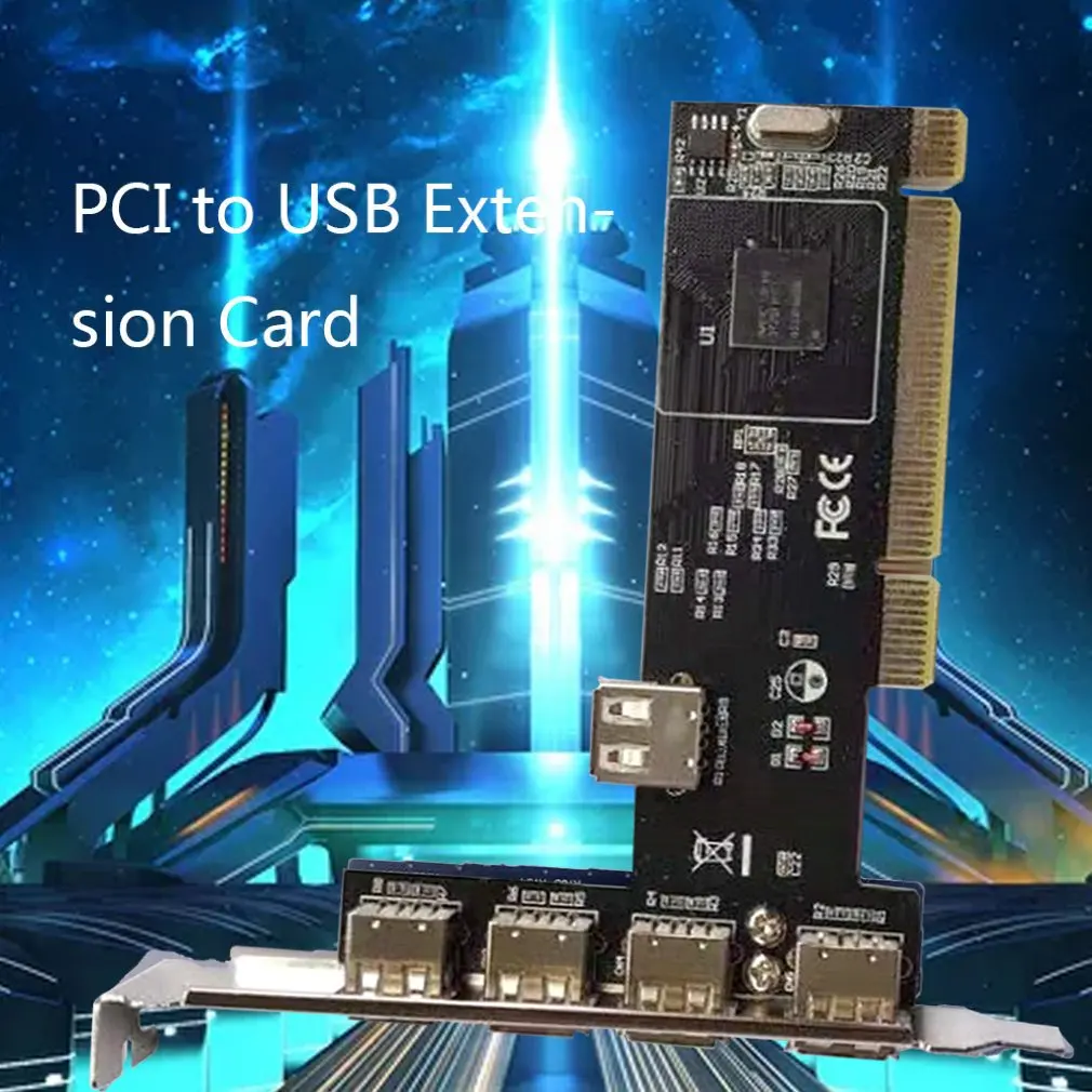 

4 Ports PCI-E to USB 2.0 HUB PCI Express Expansion Card Adapter Converter USB2.0 New Free Drive 5