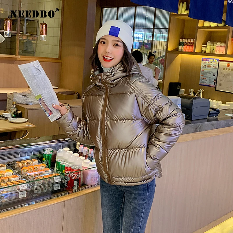 Winter Jacket Women Fur Collar Parka Ladies Puffer Jacket Winter Coat Women Elegant Feminine Coat Cotton Padded Womens Jacket