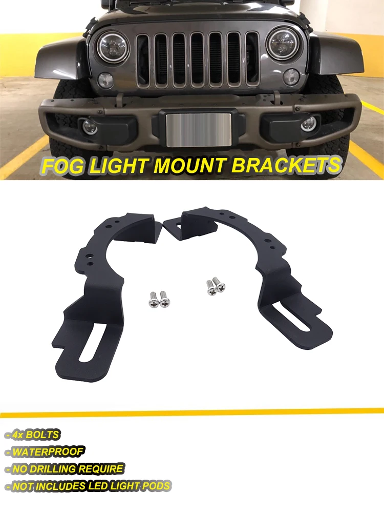 4 дюйма светодиодный противотуманный фонарь комплект кронштейнов для 2013- Jeep Wrangler жесткий рок бампер Rubicon X