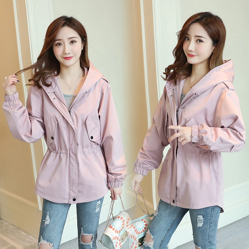 

Long 2023 New Fashion Sleeve Women's Jacket Short Windbreaker Female Outerwear Casual Jackets Ladies Autumn Coat LWL548