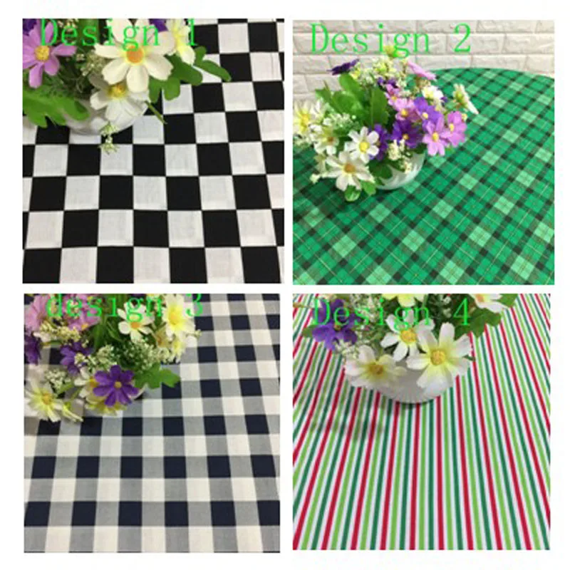 Новый дизайн Модная хлопковая ткань с квадратным принтом в полоску для