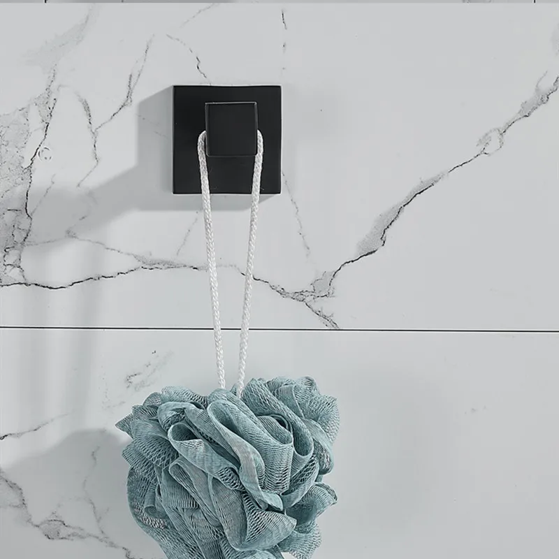 

Strong Viscosity Adhesive Bathroom Accessories Set Without Drilling Matt Black 180821216