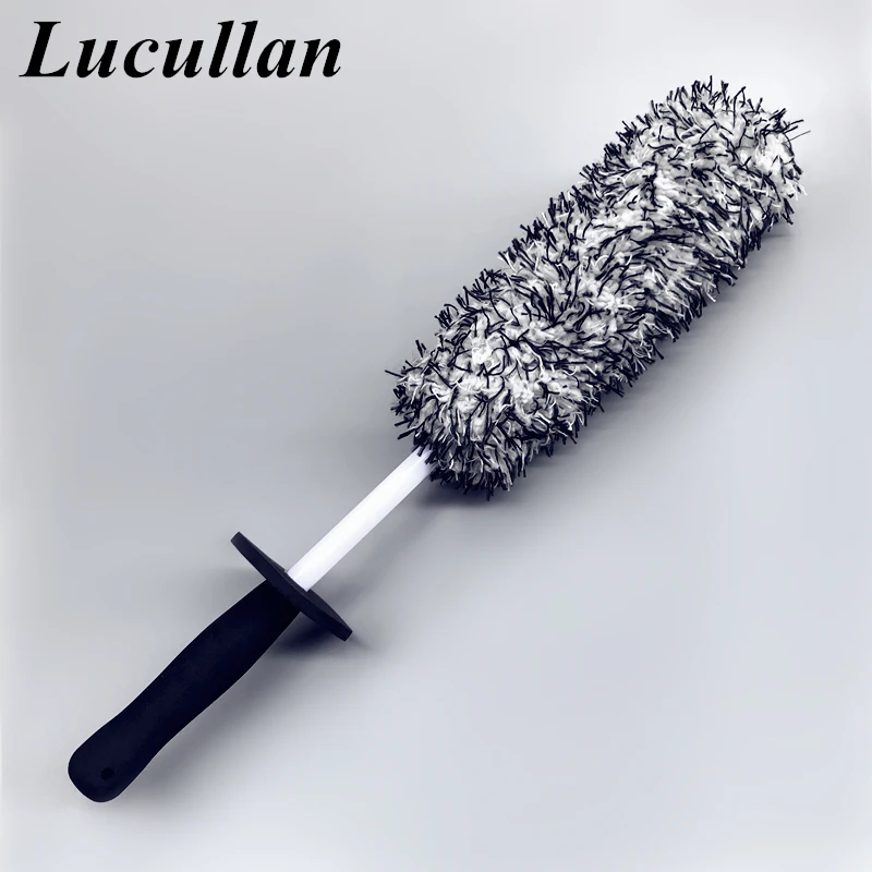 Lucullan Top Microfiber Premium Wheels Brush Non-Slip Handle Easy to Cleaning Rims Spokes Wheel Barrel & Brake Caliper | Автомобили и