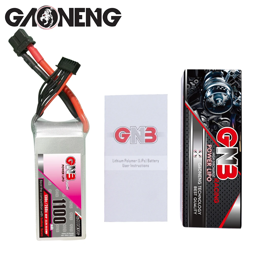 Gaoneng GNB 1100mAh 6S 22.2V 130C/260C Fast Charge Lipo Battery XT60 Plug For FPV Racing Drone Quadcopter Helicopter Parts | Игрушки и