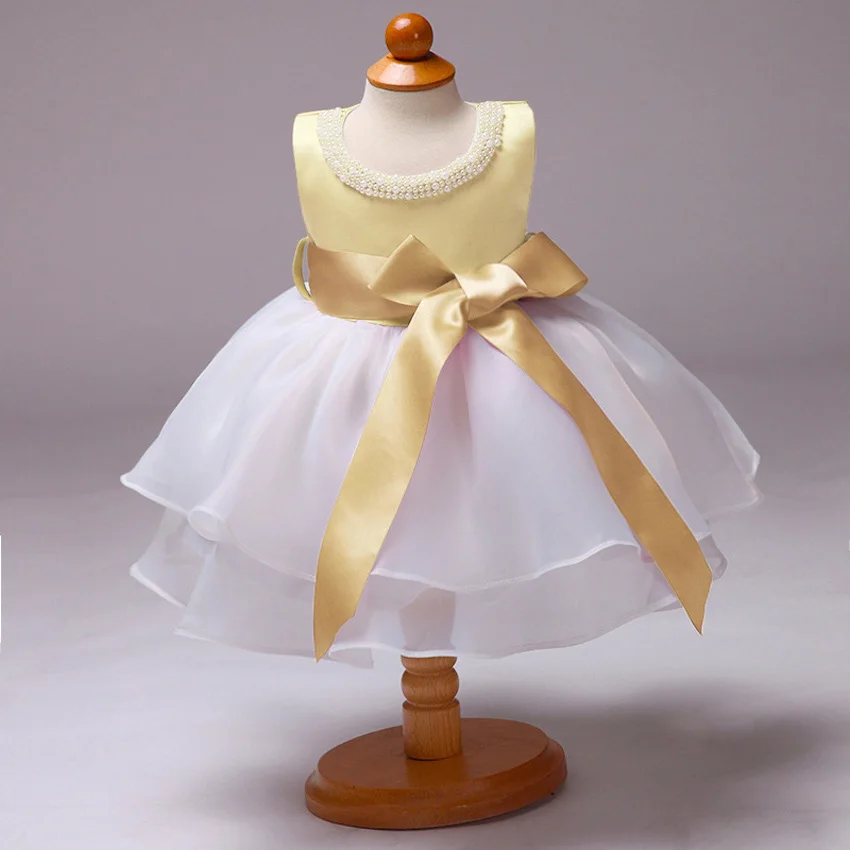 champagne Летняя коллекция года, vestido infantil, одежда крестильное платье для маленьких девочек, платье для крещения вечерние кружевные платья принцессы для первого дня рождения и свадьбы - Цвет: champagne